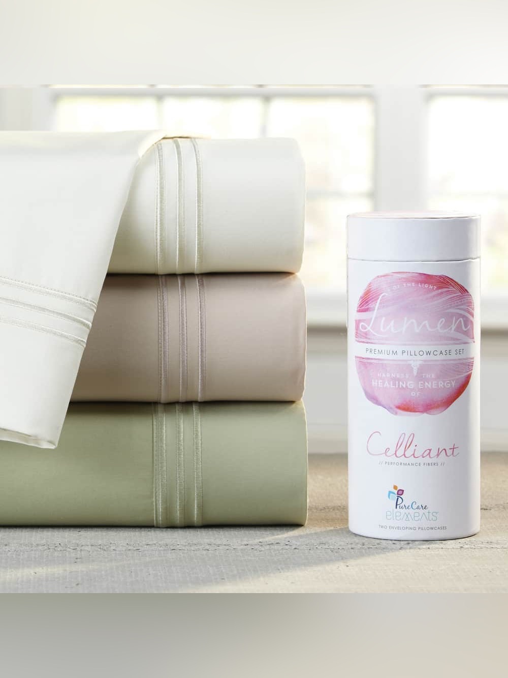 PureCare Luxurious SuperSoft Celliant Healing/ Energy Sateen 4-piece Sheet Set